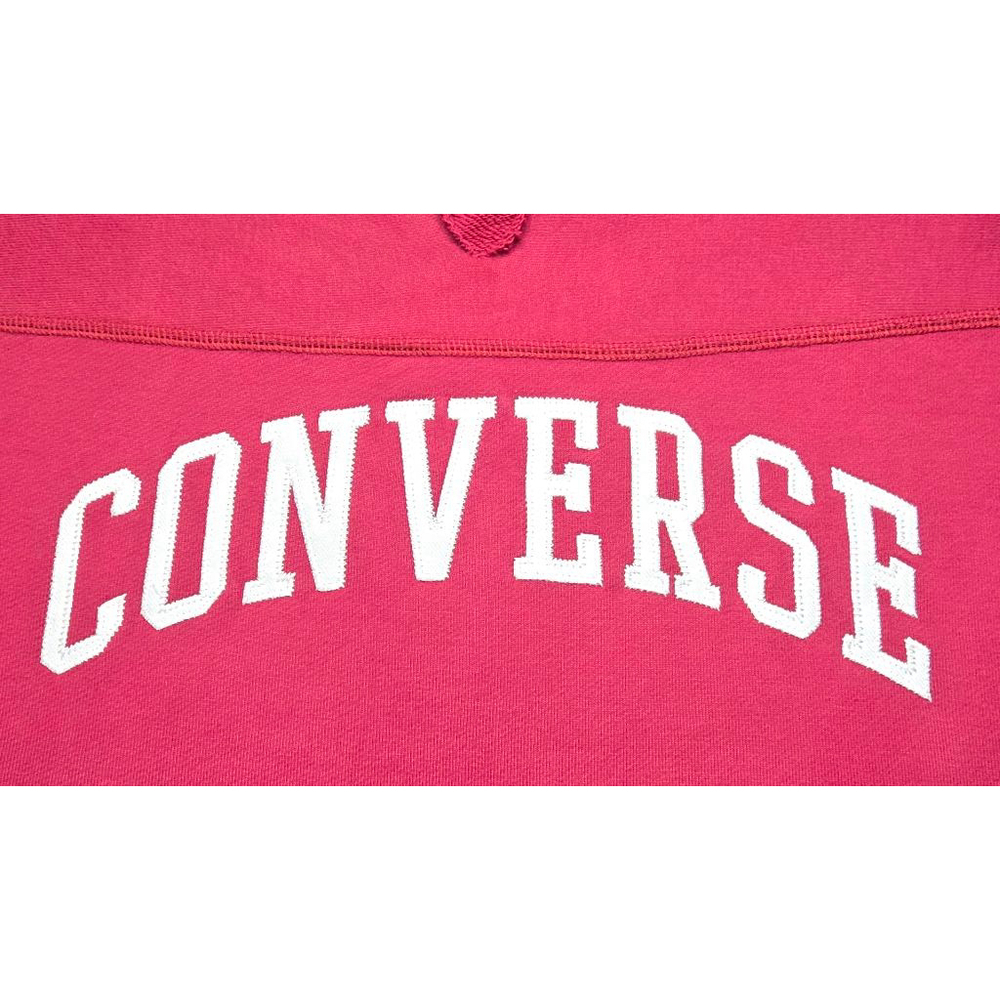 Converse Cropped Sweatshirt Red Collegiate Logo Medium Streetwear Y2K Style - Picture 7 of 8